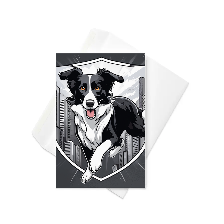 PugMug Custom Border Collie Greeting Card