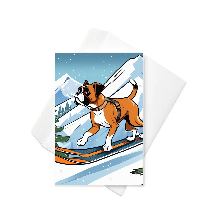 PugMug Custom Boxer Dog Greeting Card