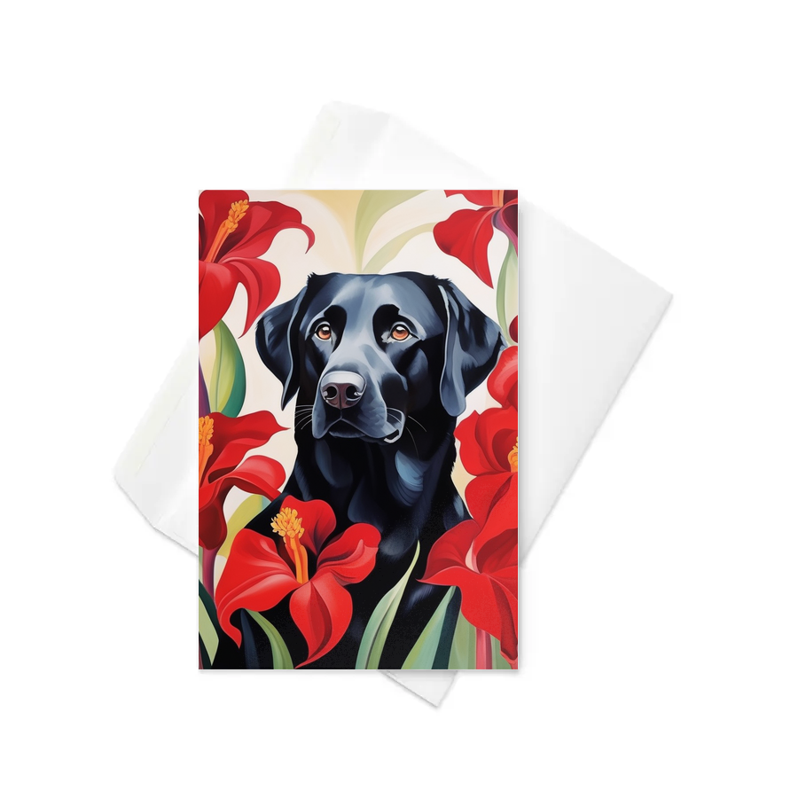 PugMug Custom Black Labrador Retriever Greeting Card