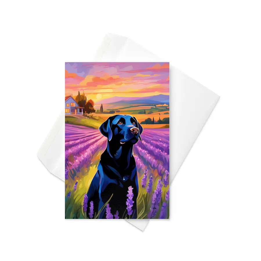 PugMug Custom Black Labrador Retriever Greeting Card