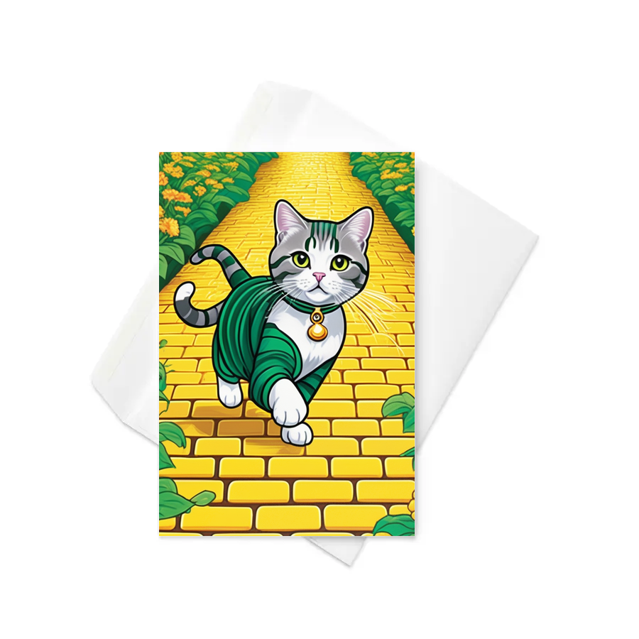 PugMug Custom Tabby Scottish Fold Cat Greeting Card