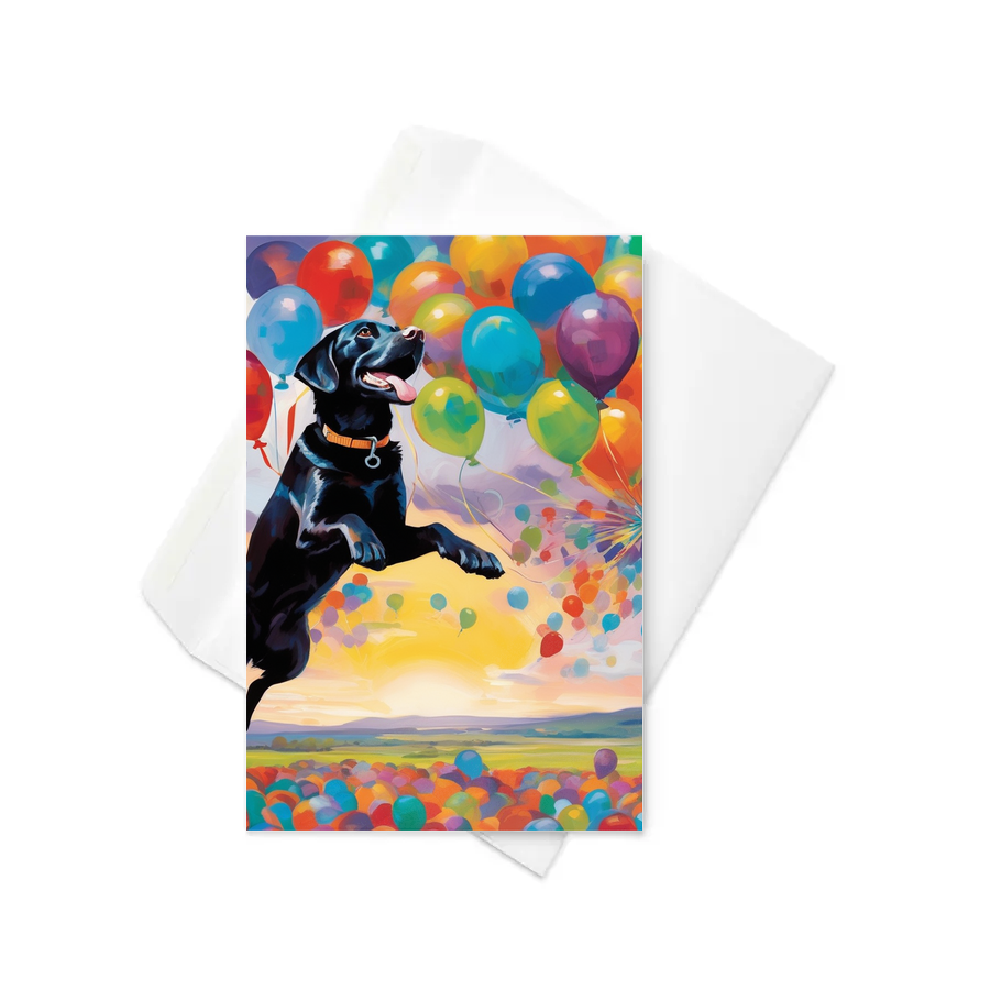 PugMug Custom Black Labrador Retriever Greeting Card