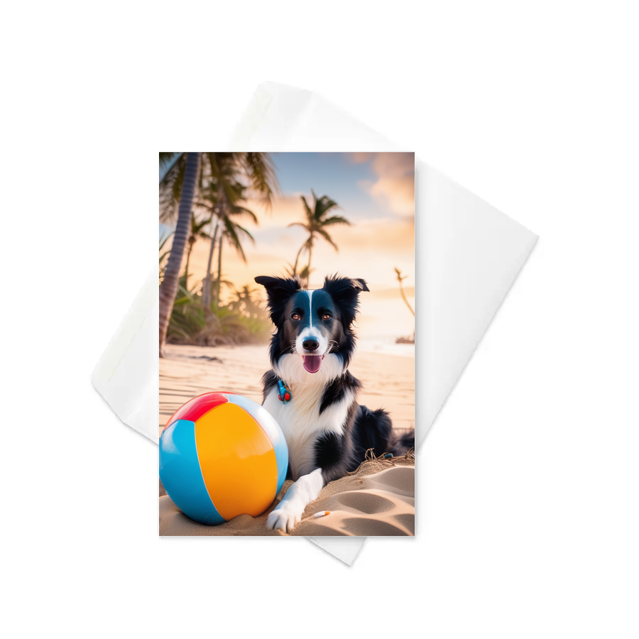 PugMug Custom Border Collie Greeting Card