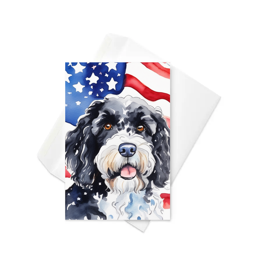 PugMug Custom Portuguese Water Dog Greeting Card