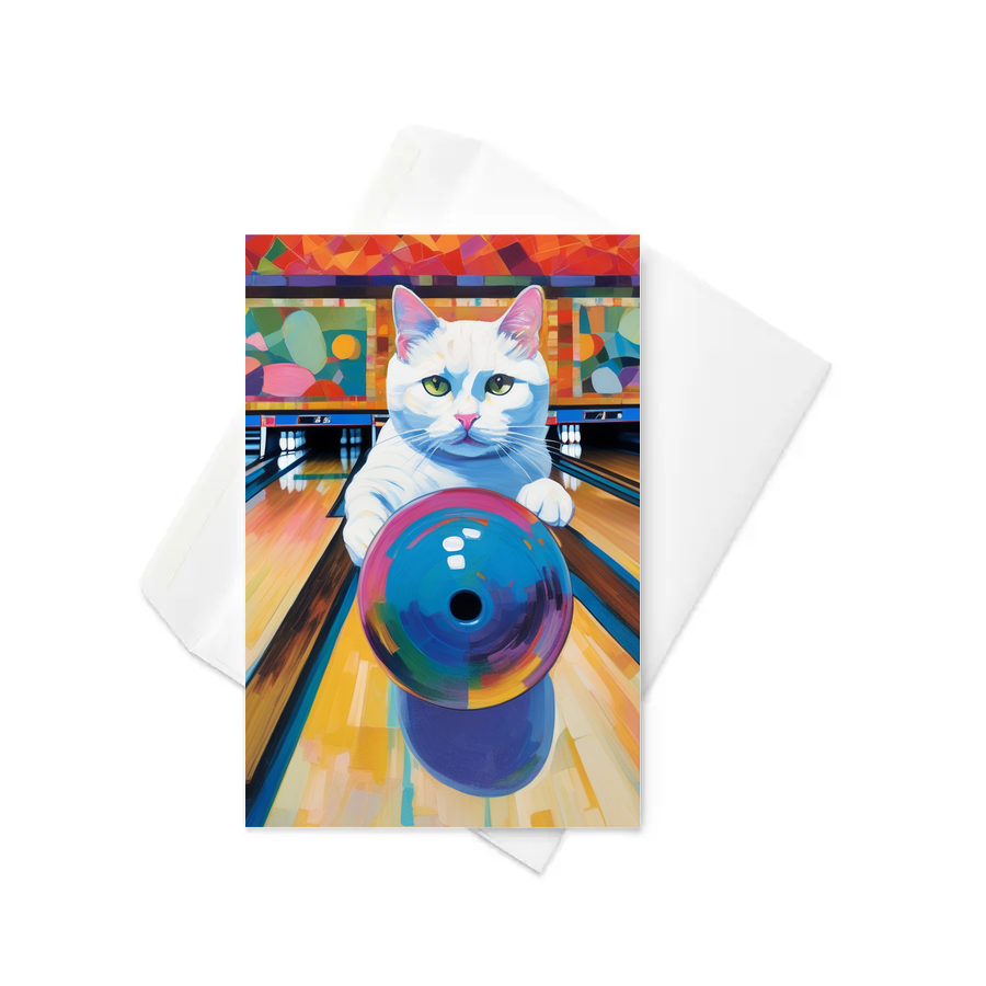 PugMug Custom White Companion Cat Greeting Card