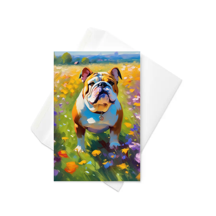 PugMug Custom Bulldog Greeting Card