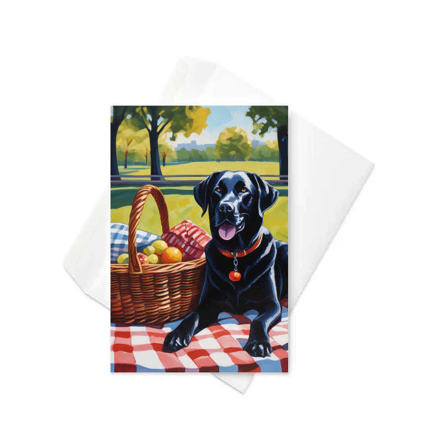 PugMug Custom Black Labrador Retriever Greeting Card