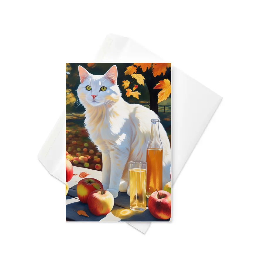 PugMug Custom White Companion Cat Greeting Card