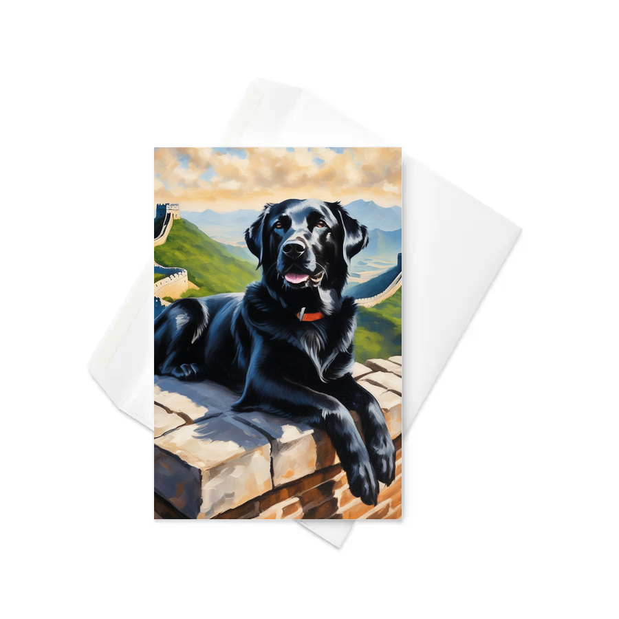 PugMug Custom Black Labrador Retriever Greeting Card