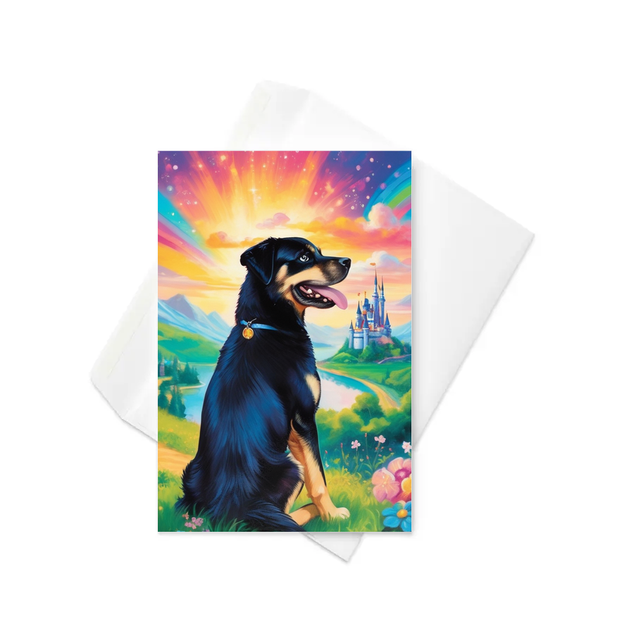 PugMug Custom Blue Greeting Card