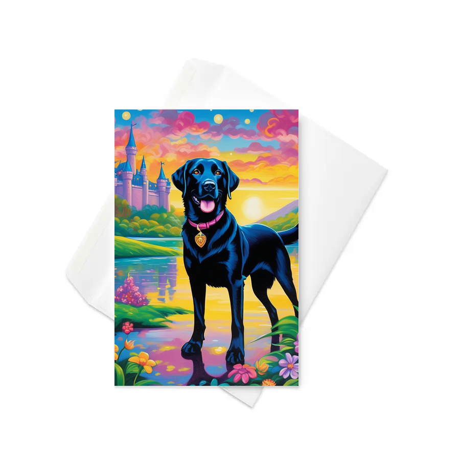 PugMug Custom Black Labrador Retriever Greeting Card