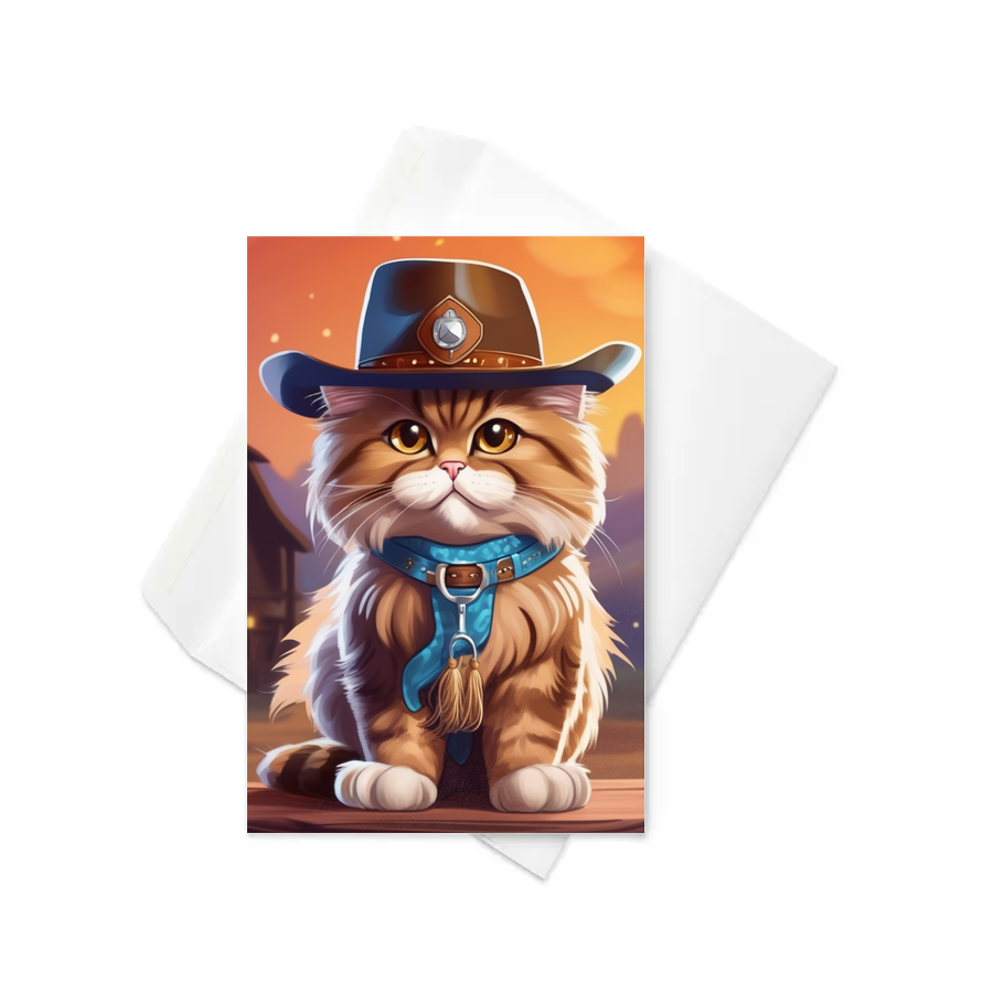 PugMug Custom Tabby Persian Cat Greeting Card