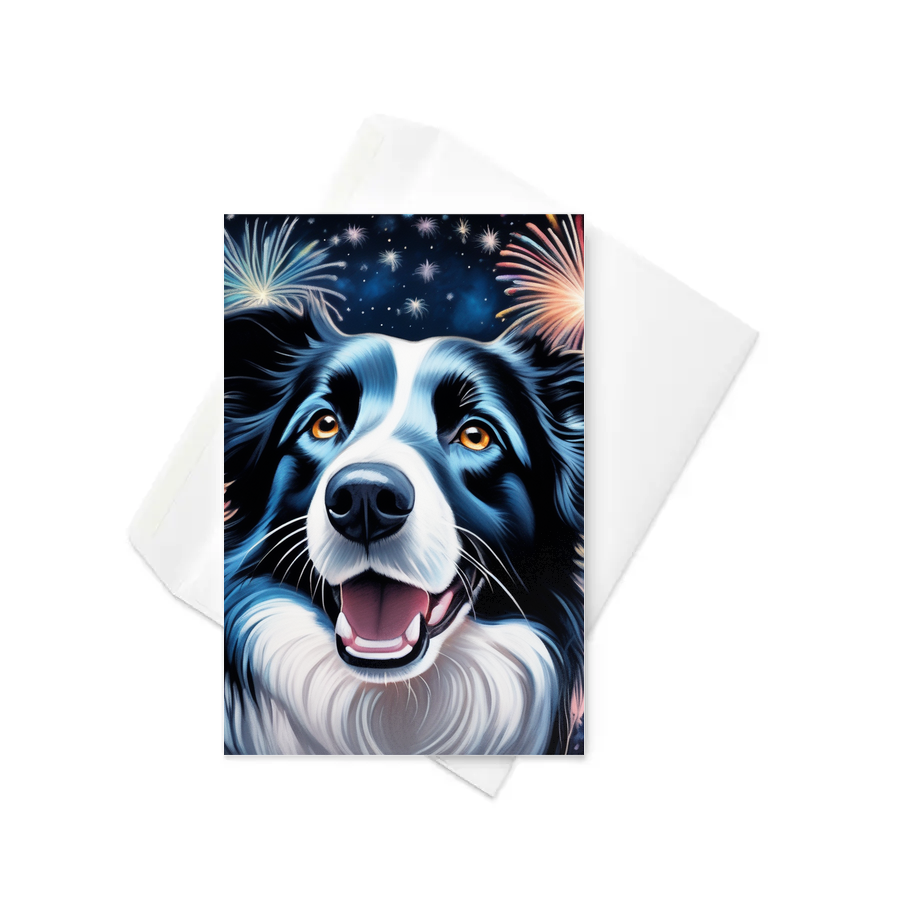 PugMug Custom Border Collie Greeting Card
