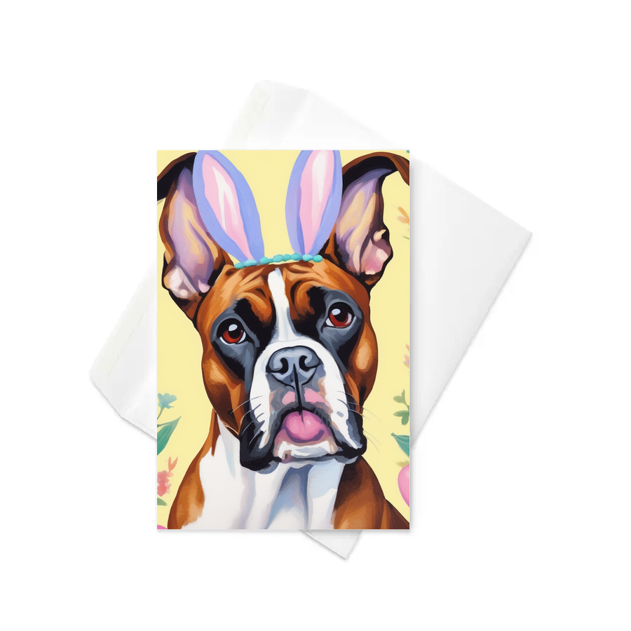 PugMug Custom Boxer Dog Greeting Card