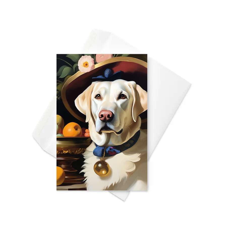 PugMug Custom White Labrador Retriever Greeting Card