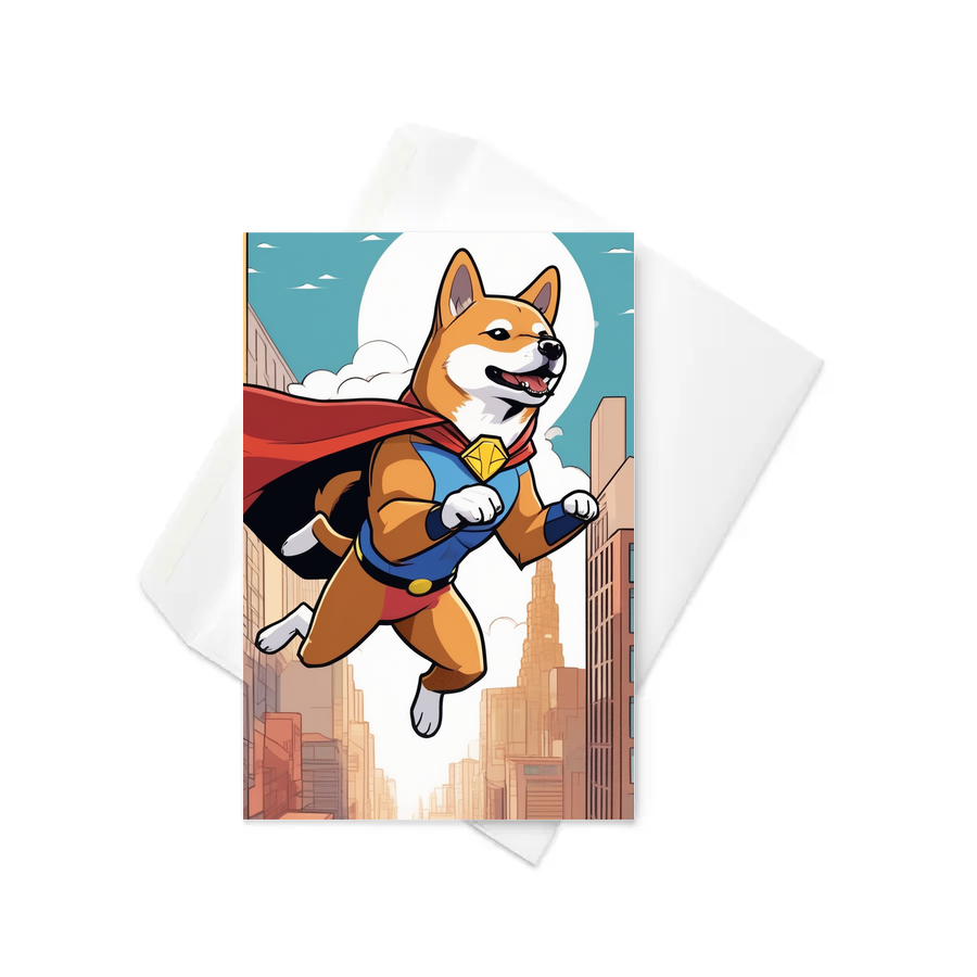 PugMug Custom Shiba Inu Greeting Card