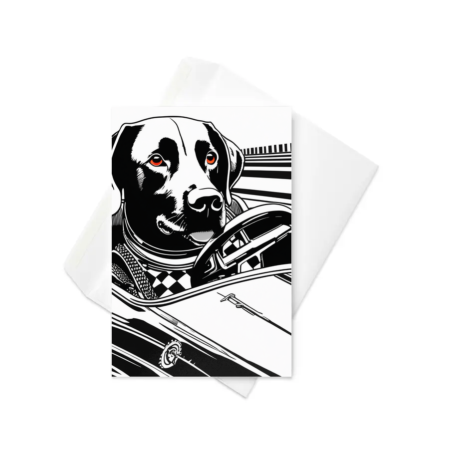 PugMug Custom Black Labrador Retriever Greeting Card