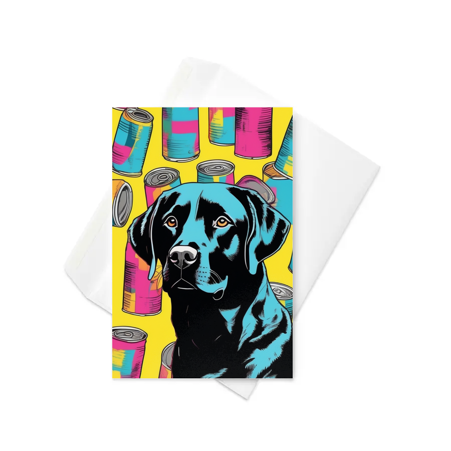 PugMug Custom Black Labrador Retriever Greeting Card