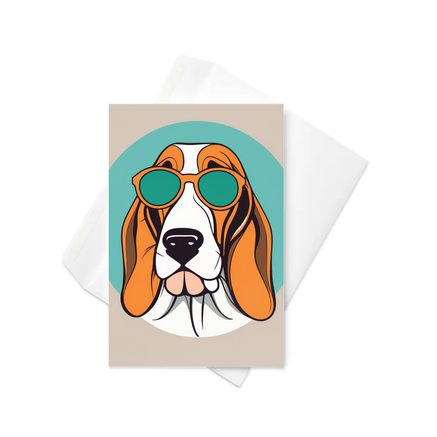 PugMug Custom Basset Hound Greeting Card