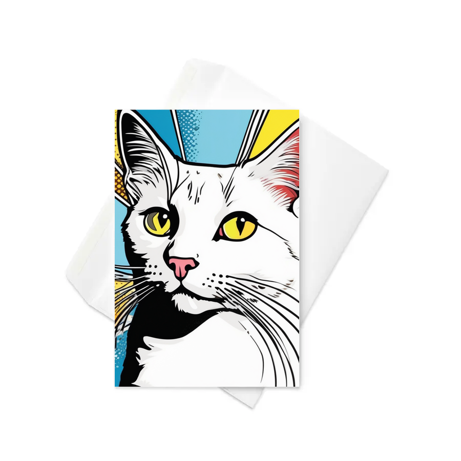 PugMug Custom White Companion Cat Greeting Card