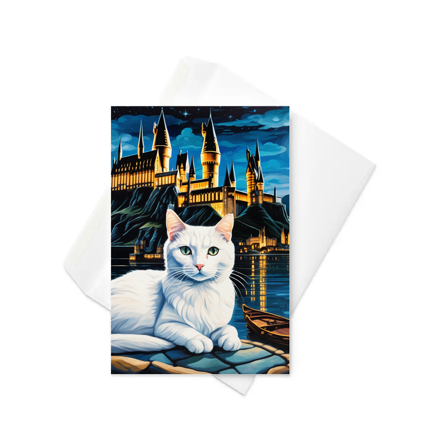 PugMug Custom White Companion Cat Greeting Card