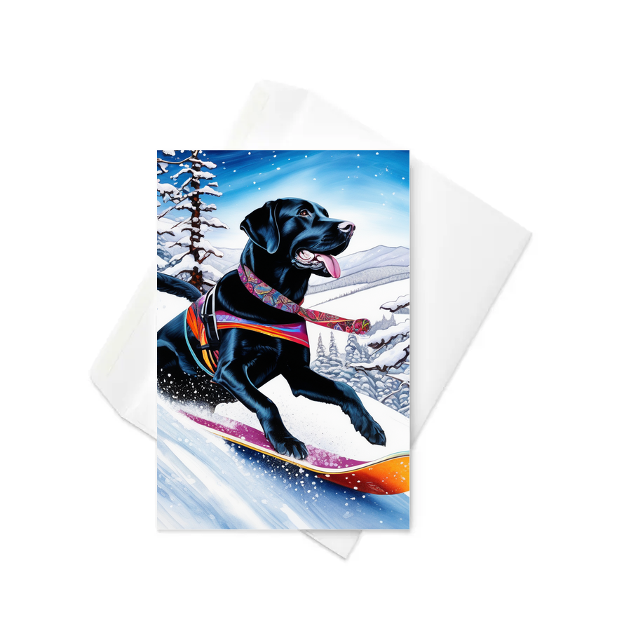 PugMug Custom Black Labrador Retriever Greeting Card
