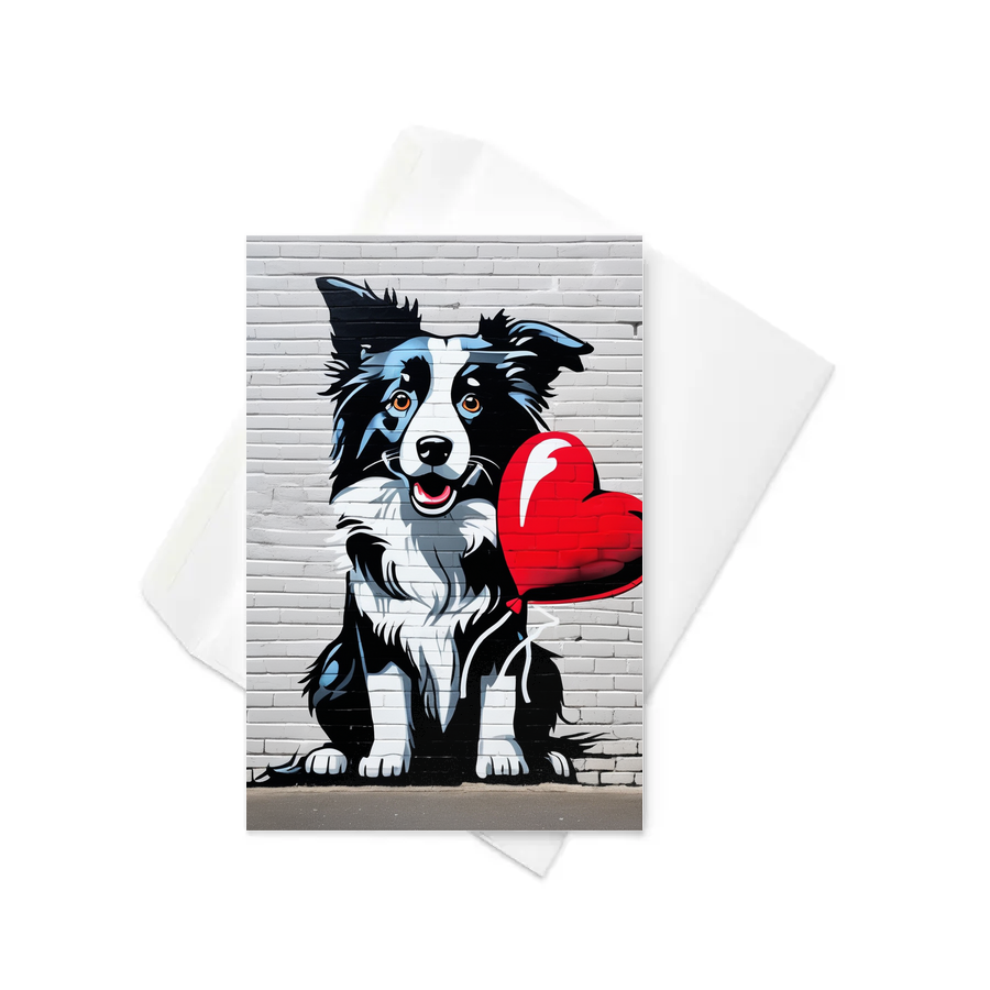 PugMug Custom Border Collie Greeting Card