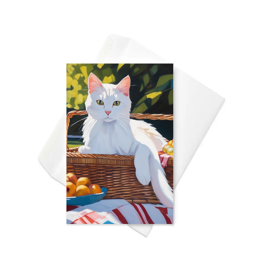 PugMug Custom White Companion Cat Greeting Card
