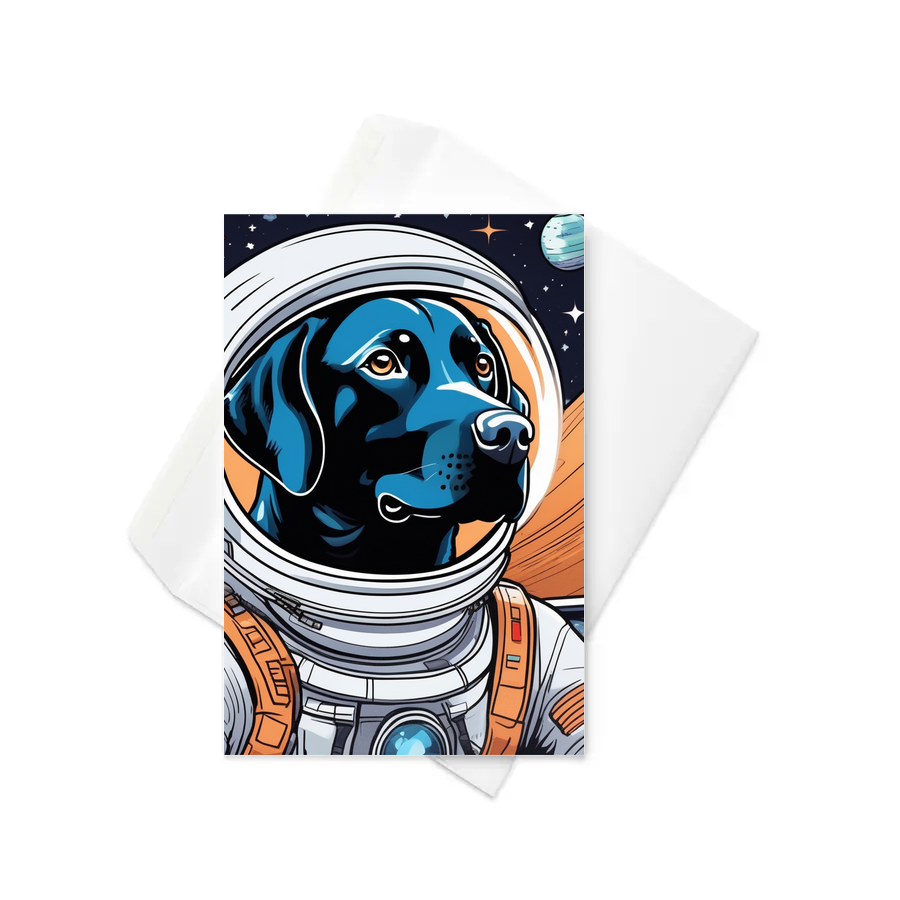 PugMug Custom Black Labrador Retriever Greeting Card