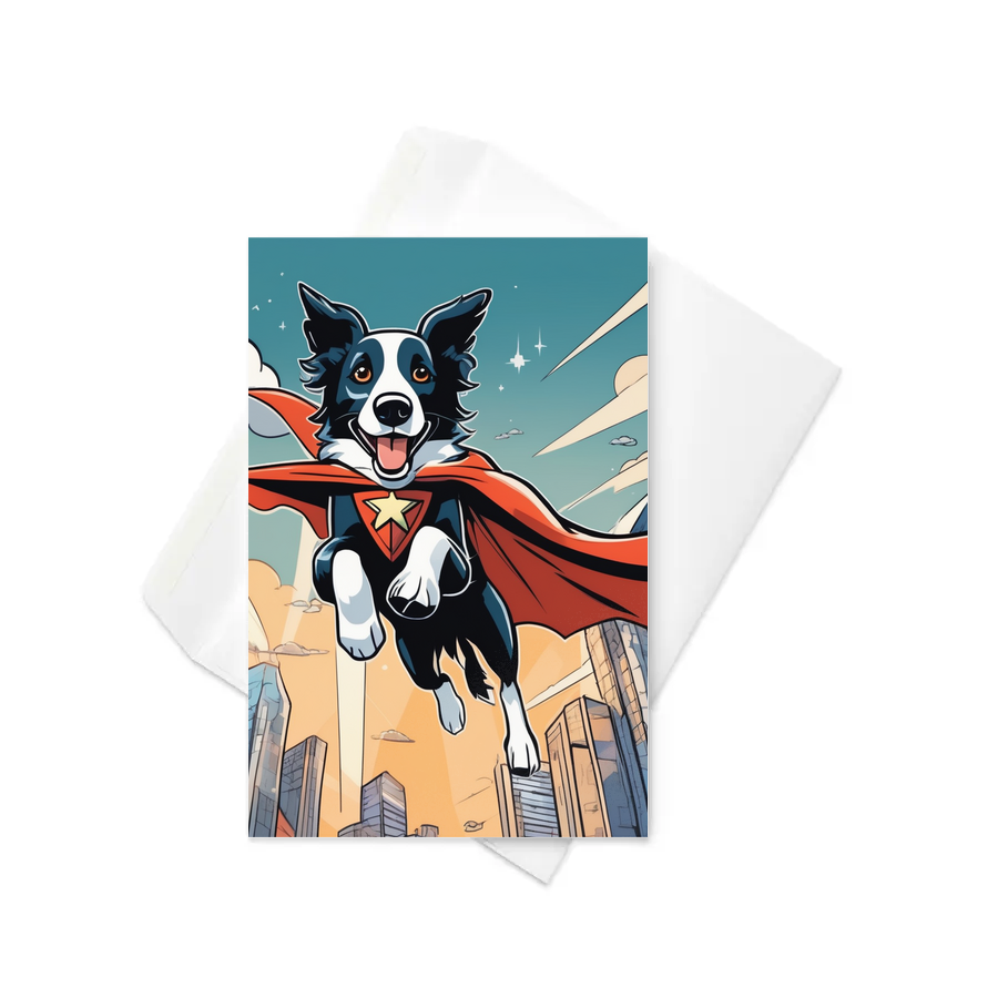 PugMug Custom Border Collie Greeting Card