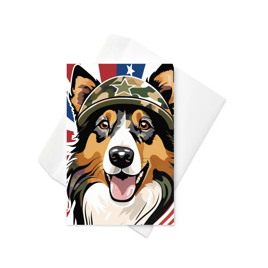 PugMug Custom Collie Greeting Card