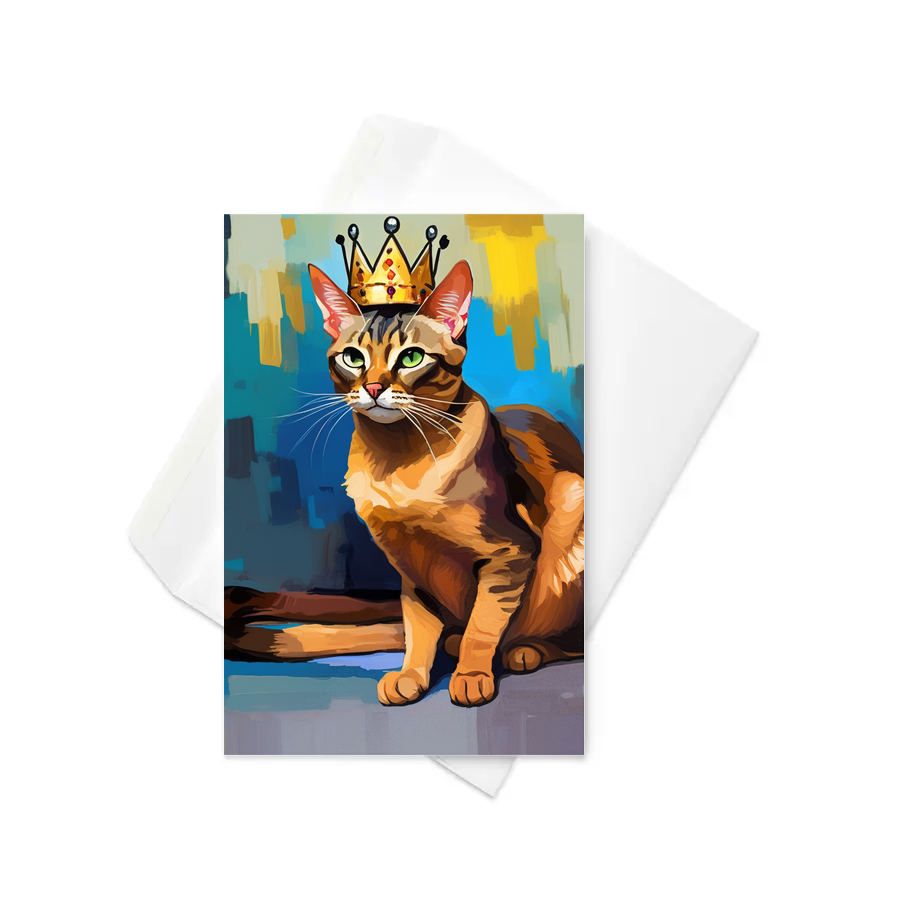 PugMug Custom Tabby Abyssinian Cat Greeting Card