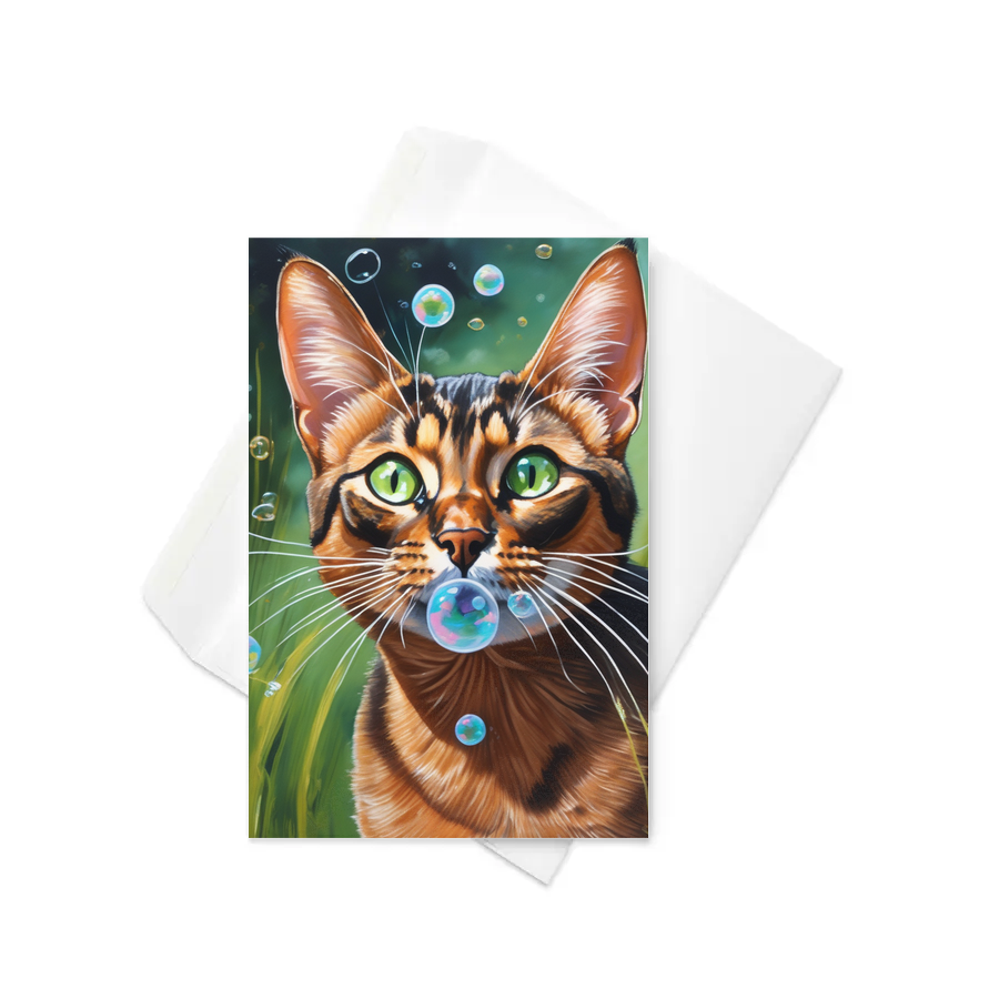 PugMug Custom Tabby Abyssinian Cat Greeting Card