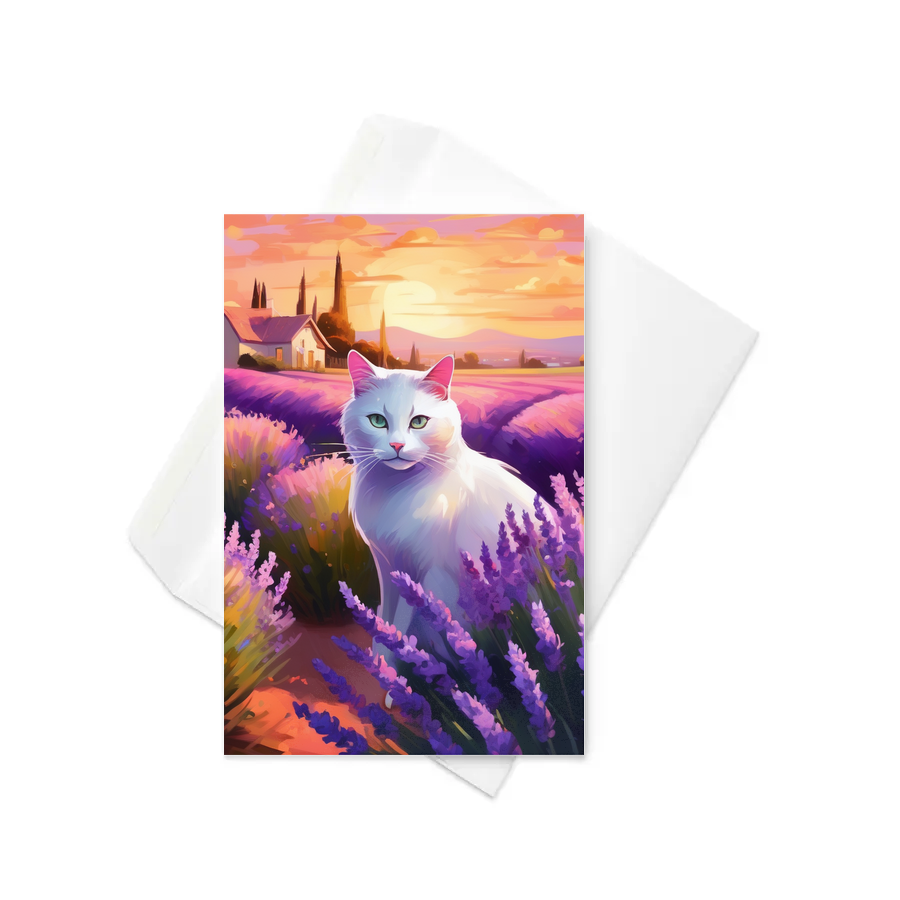 PugMug Custom White Companion Cat Greeting Card