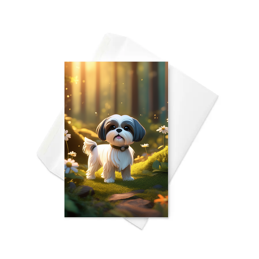 PugMug Custom Shih Tzu Greeting Card