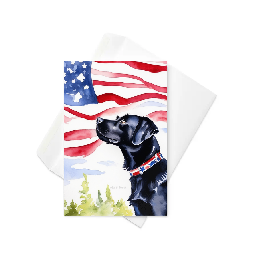 PugMug Custom Black Labrador Retriever Greeting Card