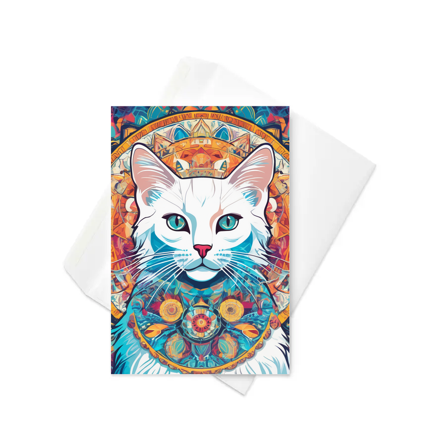 PugMug Custom White Companion Cat Greeting Card