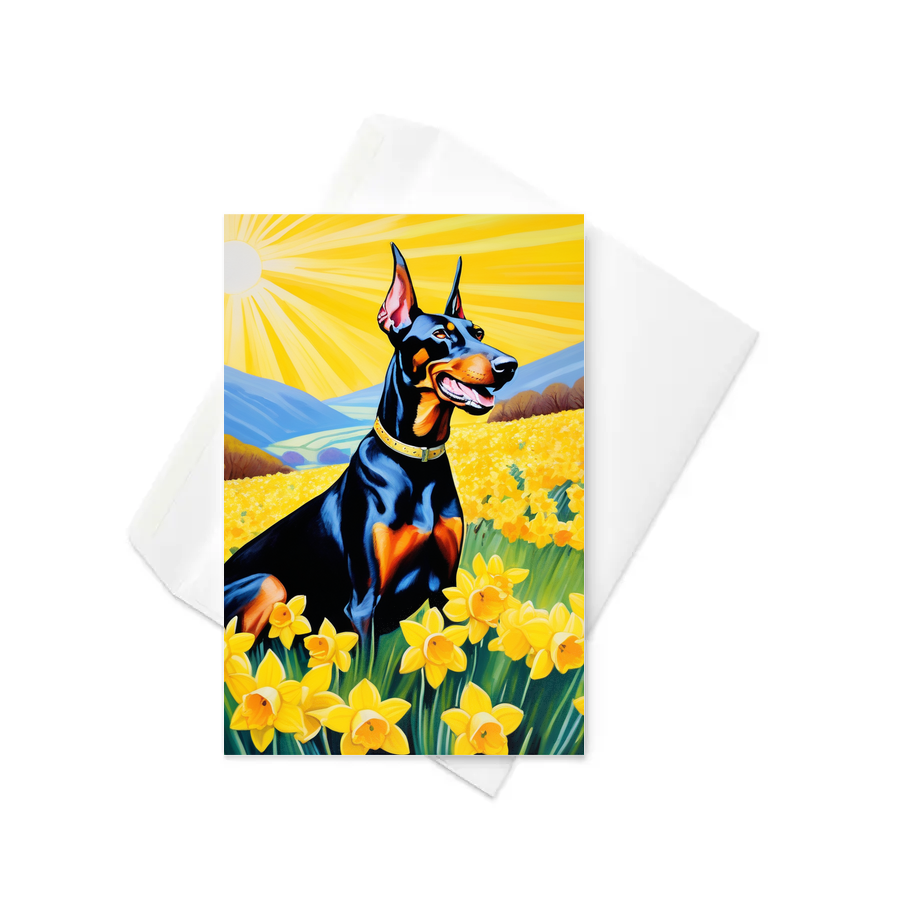 PugMug Custom Doberman Pinscher Greeting Card