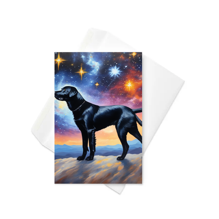 PugMug Custom Black Labrador Retriever Greeting Card