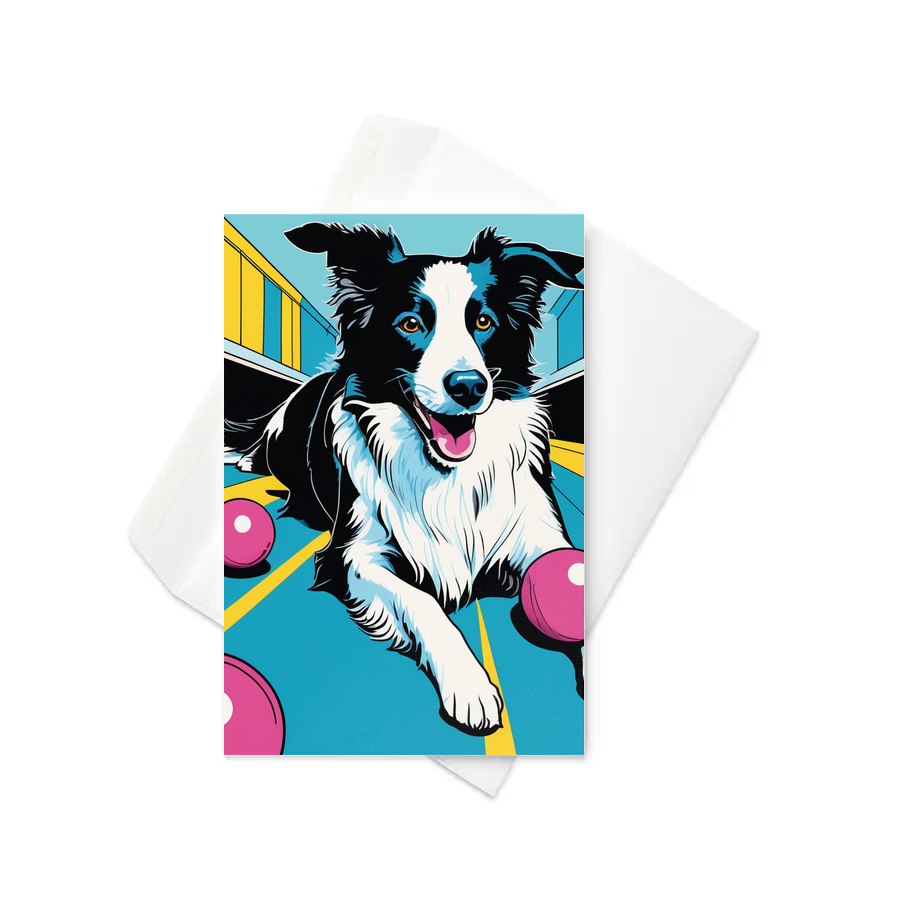 PugMug Custom Border Collie Greeting Card