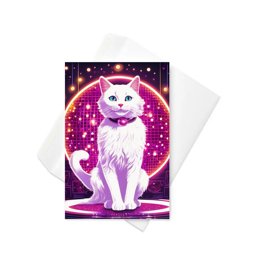 PugMug Custom White Companion Cat Greeting Card