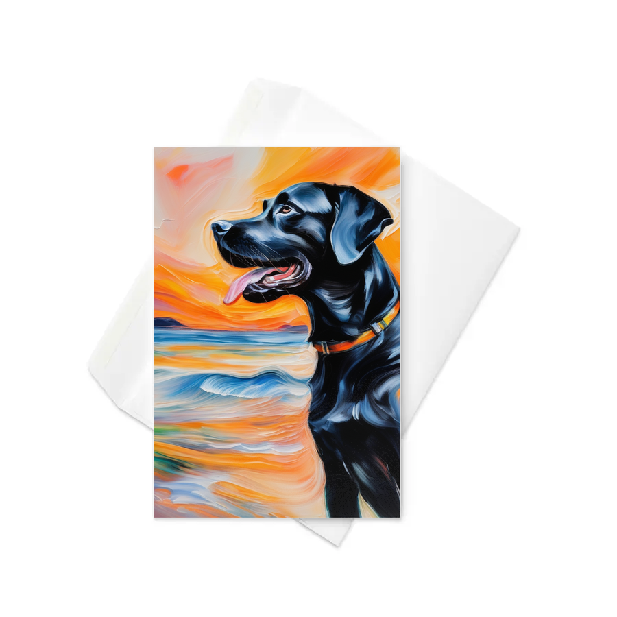 PugMug Custom Black Labrador Retriever Greeting Card