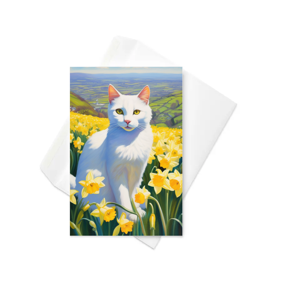PugMug Custom White Companion Cat Greeting Card