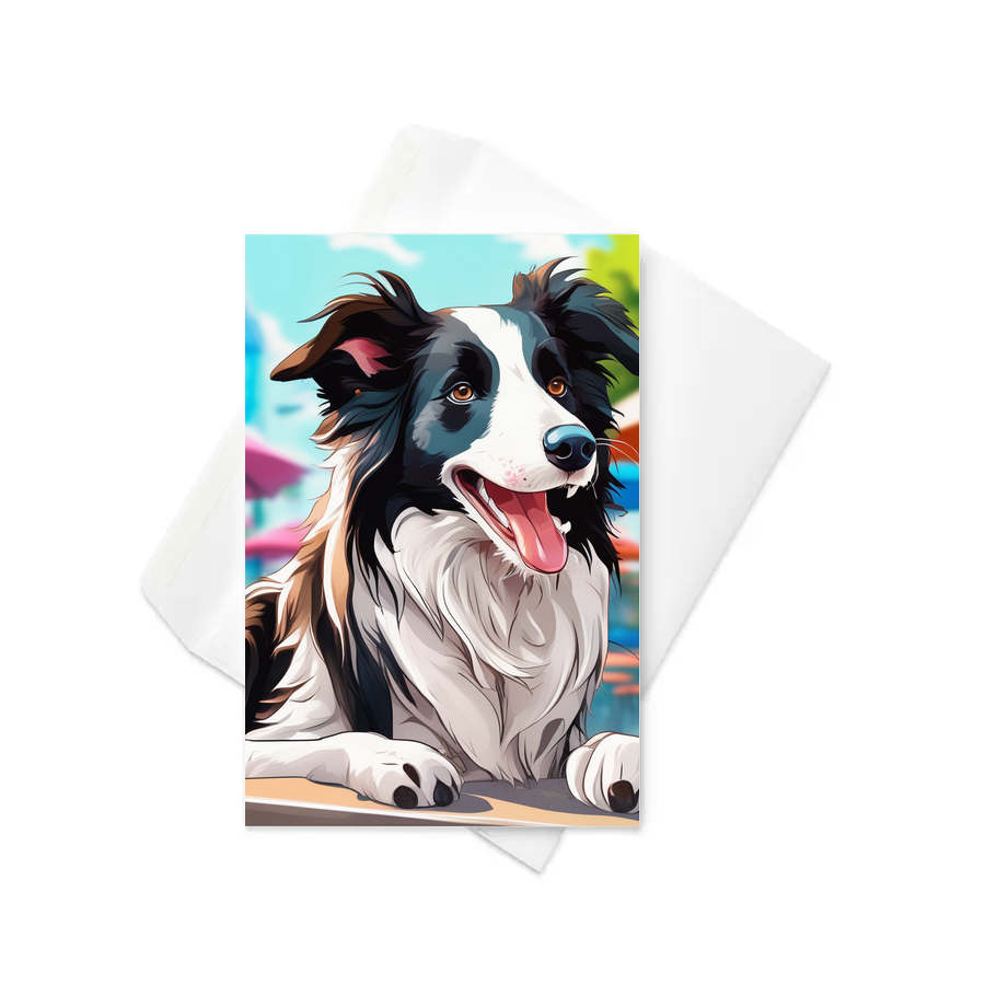 PugMug Custom Border Collie Greeting Card