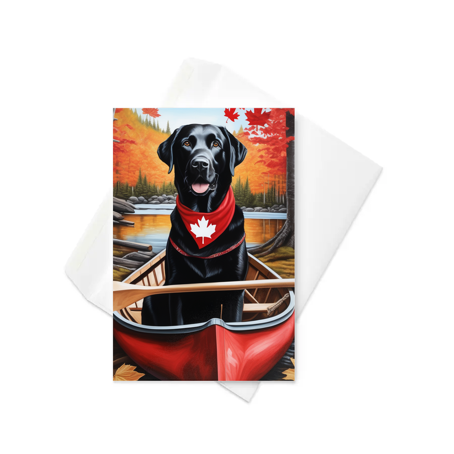 PugMug Custom Black Labrador Retriever Greeting Card