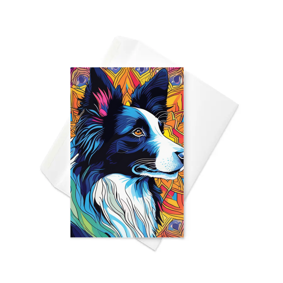 PugMug Custom Border Collie Greeting Card