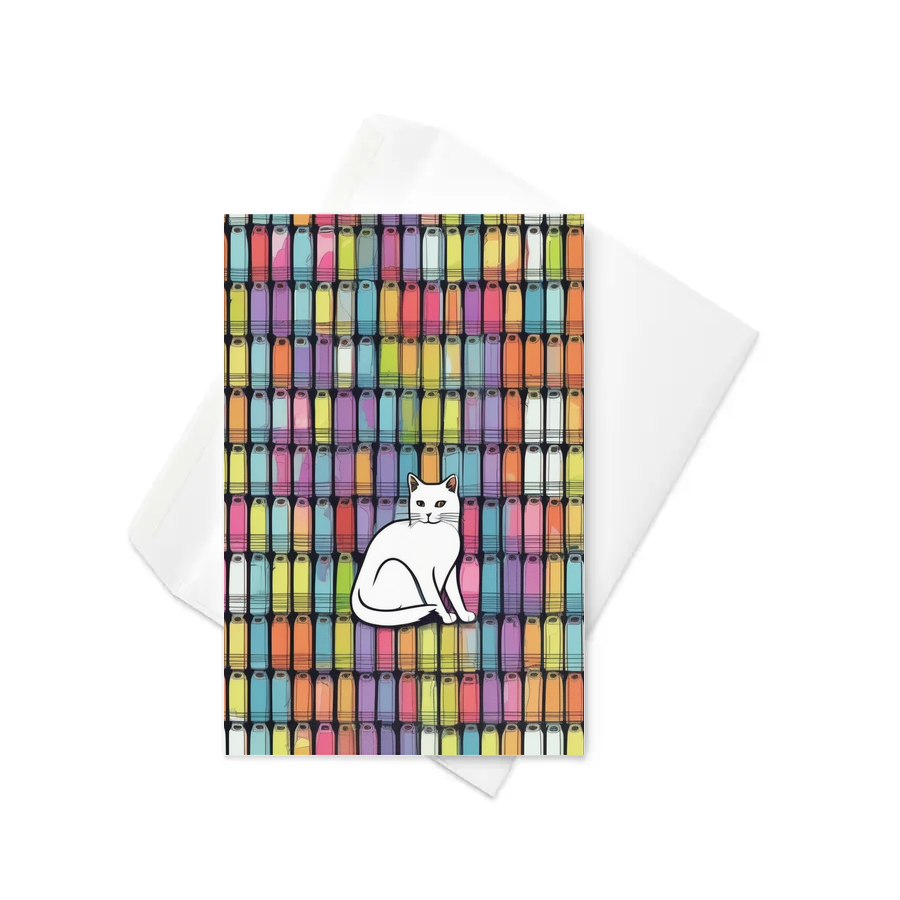 PugMug Custom White Companion Cat Greeting Card