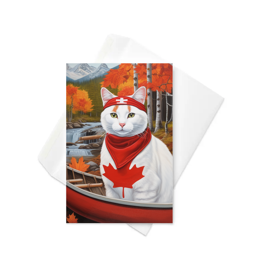 PugMug Custom White Companion Cat Greeting Card