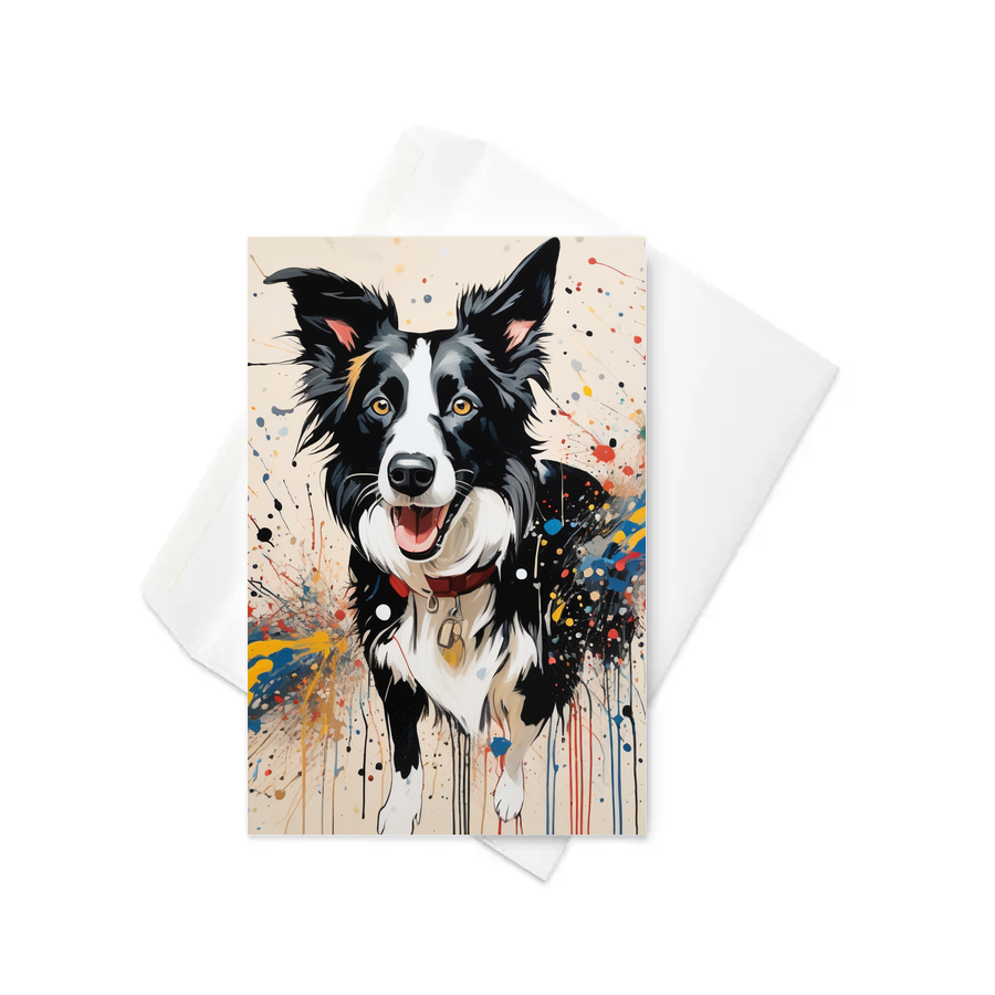 PugMug Custom Border Collie Greeting Card