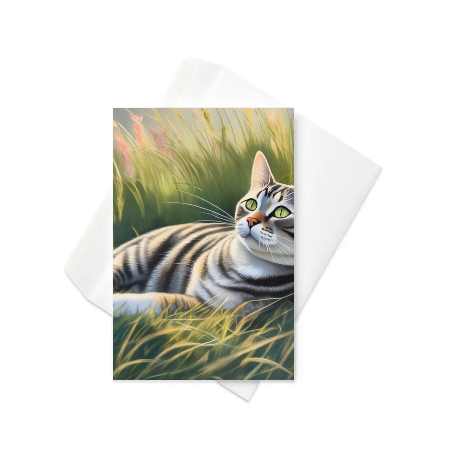 PugMug Custom Tabby American Shorthair Cat Greeting Card